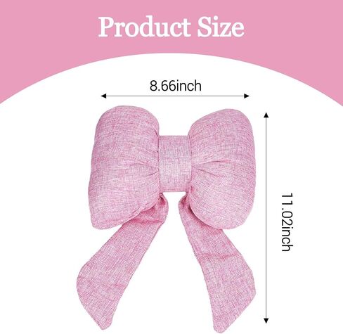 wuyaoyao Bow Car Headrest Pillow, Cute Bow Shape Car Neck Pillow, Soft Comfortable Automotive Seat Headrest Pillows for Driver, Universal Vehicle Neck Support Cushion for Sleeping Travel(Black) in Kuwait