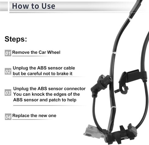 مستشعر سرعة عجلات ABS الأمامي اليمين لـ Toyota Highlander 2004-2007 ABS Sensor Sensor Anti-Lock Sensor No.8954248030 1 PCS in Saudi Arabia