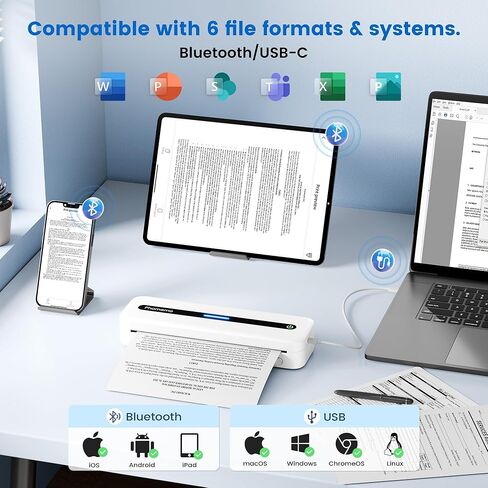 Phomemo M832Pro Bluetooth Portable Printer Gray in Saudi Arabia