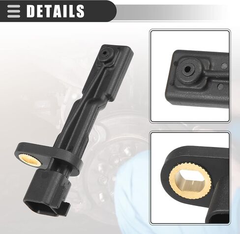 Motoforti Rear Left or Right ABS Sensor, Wheel Speed Sensor, for Jeep Wrangler 3.8L 2007-2018, Plastic, 52125003AB, Black in Saudi Arabia