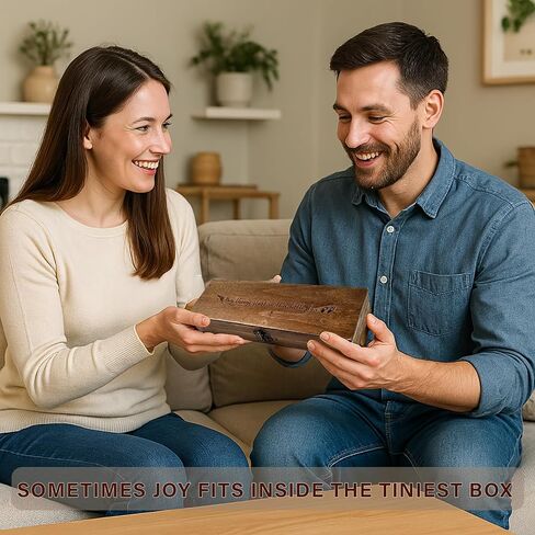 Pregnancy Test Keepsake Box, Surprise Pregnancy Announcement for Husband and Grandparents, Baby Reveal Ideas to Grandparents, Husband, Wooden Gift Box in Saudi Arabia