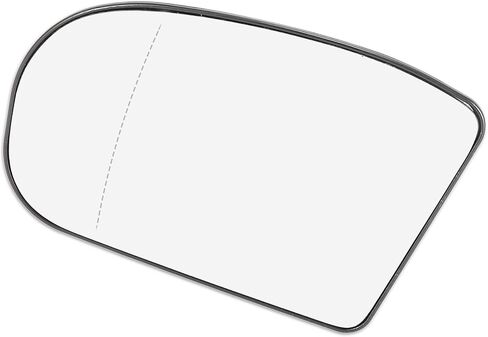 Motoforti Left Driver Side Heated Mirror Glass Replacement,for Mercedes-Benz E320 2003-2006,Real Glass,With Backing Plate,White Glass in Saudi Arabia