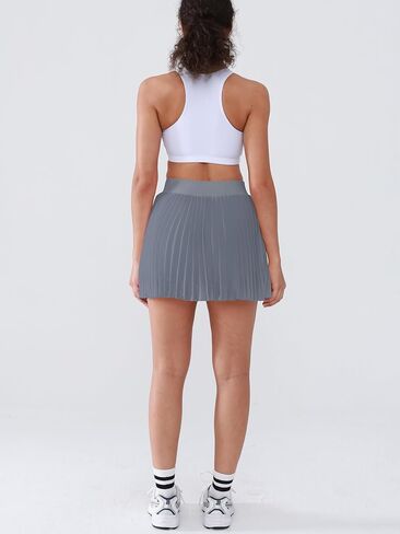 Women's High Waisted Pleated Tennis Skirts Tummy Control Flowy Workout Golf Skorts with Pockets in Saudi Arabia
