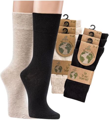 Leo Design 6 Pair Organic Cotton Dress Socks Scefivible Socks for Women و Liners و Soft Cuff (US ، 6-9 ، Beige) in Kuwait