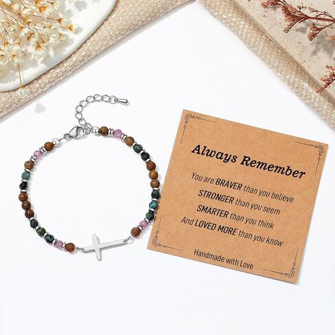 TONY & SANDY Christian Gifts for Women, Cross Bracelet, Confirmation Baptism Easter Gift, Unique Gifts for Women Birthday Christmas Stocking Stuffers for Teens Adults in Kuwait