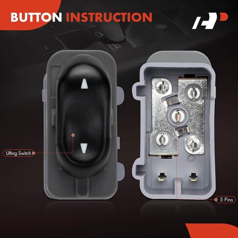A-Premium Power Window Switch متوافق مع Ford F150 1997-2002 ، F250 1997-1999 ، Expedition 1997-2002 ، F250/F350/F450/F550 Super Duty 1999-2001 ، F650 ، F750 ، SPERTION & LINCOLN NAVIGATOR ، Blackwood in Saudi Arabia