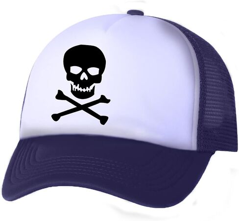 Skull and Cross Bones Truckers Mesh Snapback hat in Saudi Arabia
