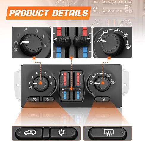 599-210XD A/C Heater Climate Control Module Compatible with Chevrolet GMC Cadillac Buick Isuzu Olds Saab Models # 15195333; 15195382; 15195383; 15201681; 15203181; 15220317; 15220318; 15-73095 in Saudi Arabia