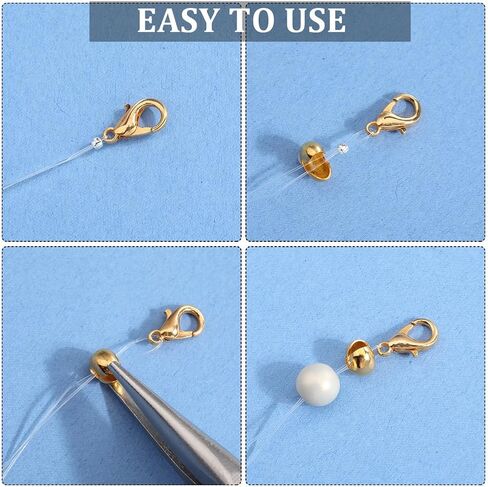 1 Box 400Pcs 4mm Crimp Bead Covers Crimp Bead Caps Gold Silver Half Round Open Crimper Stopper End Caps Brass Crimping Spacer Beads for Crafts Bracelets Jewelry Making Accessories Supplies in Kuwait