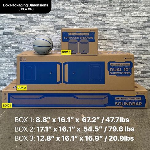 Shockwafe 9.2.4 Dolby Atmos/DTSX Surround Soundbar Sys-Dual 10" Subs*1300W in Kuwait