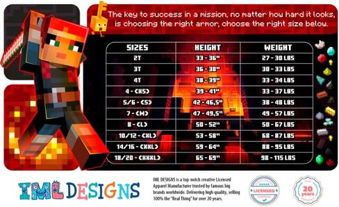 Minecraft Creeper Boys 2-Piece Jersey Set, Long Sleeve Active Mesh T-Shirt & Jogger Pants Bundle for Kids in Kuwait