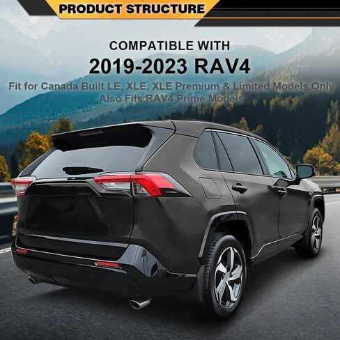 غطاء المصد الخلفي الجانب الأسود الأيسر متوافق مع تويوتا RAV4 2019-2023/FIT لـ LE ، XLE ، XLE Premium & Limited Models فقط TO1116110 in Saudi Arabia
