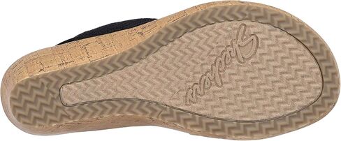 Skechers Women's Beverlee-Sheer Luck Wedge Sandal, White, 13 in Saudi Arabia