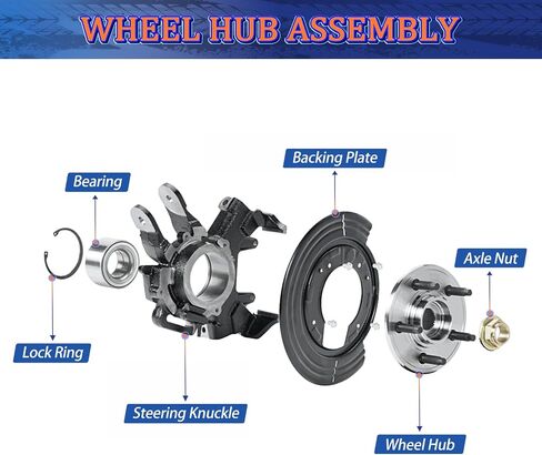 Maxfavor 2PCS Front Wheel Hub Bearing & Seal Assembly Fit for 1987-1999 Toyota Tercel / 1992-1995 1996 1997 1998 1999 Toyota Paseo 1.5L in Saudi Arabia