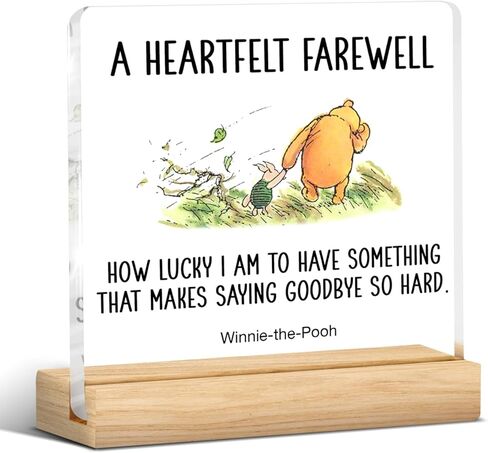 Leaving Gifts for Women Men, Farewell Gifts for Friends Coworker, Goodbye Going Away Gifts Acrylic Desk Sign Decor, How Lucky I Am to Have Something That Makes Saying Goodbye So Hard in Kuwait