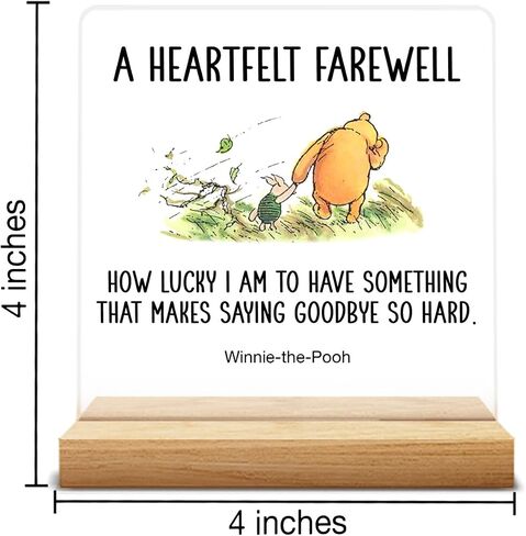 Leaving Gifts for Women Men, Farewell Gifts for Friends Coworker, Goodbye Going Away Gifts Acrylic Desk Sign Decor, How Lucky I Am to Have Something That Makes Saying Goodbye So Hard in Kuwait