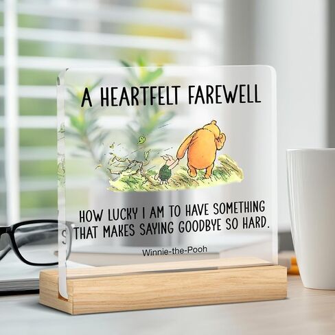 Leaving Gifts for Women Men, Farewell Gifts for Friends Coworker, Goodbye Going Away Gifts Acrylic Desk Sign Decor, How Lucky I Am to Have Something That Makes Saying Goodbye So Hard in Kuwait