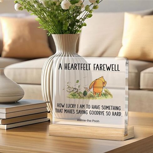 Leaving Gifts for Women Men, Farewell Gifts for Friends Coworker, Goodbye Going Away Gifts Acrylic Desk Sign Decor, How Lucky I Am to Have Something That Makes Saying Goodbye So Hard in Kuwait