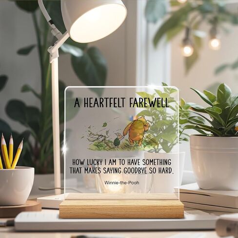 Leaving Gifts for Women Men, Farewell Gifts for Friends Coworker, Goodbye Going Away Gifts Acrylic Desk Sign Decor, How Lucky I Am to Have Something That Makes Saying Goodbye So Hard in Kuwait