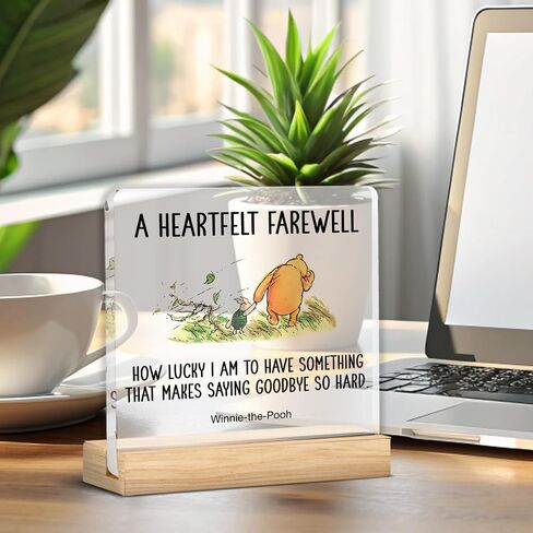 Leaving Gifts for Women Men, Farewell Gifts for Friends Coworker, Goodbye Going Away Gifts Acrylic Desk Sign Decor, How Lucky I Am to Have Something That Makes Saying Goodbye So Hard in Kuwait
