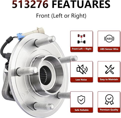 JLEO 513276 Front Wheel Bearing and Hub Assembly Fits for Chevy Captiva Sport 2012-2015,2007-2009 Equinox,for Pontiac Torrent 2007-2009,for Saturn Vue 2008-2010,for Suzuki XL-7 2007-2009 in Saudi Arabia