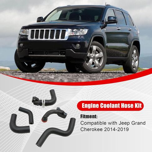 مجموعة خرطوم أنبوب المبرد FZJDSD المبرد المتوافق مع Jeep Grand Cherokee 2014-2019 استبدل 68253365AA ، 68211250AA ، 68211200AC ، 68147604AA ، 68252326AF in Saudi Arabia