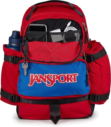 JanSport Seattle Pack – Durable Backpack with Main Compartment, Dual Water Bottle Pockets, and Zippered Plush Lined Laptop Compartment, Black in Saudi Arabia