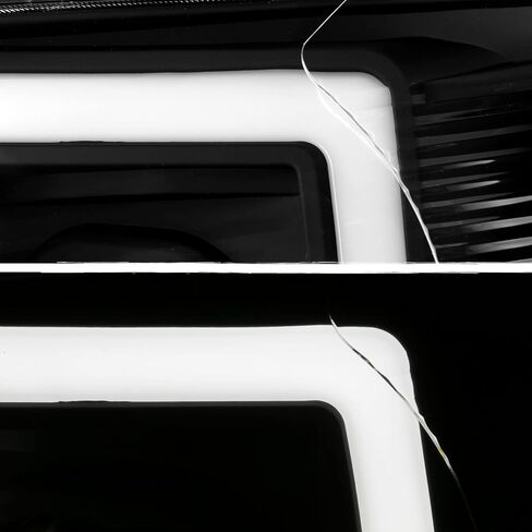 AKKON - Fits 2005-2011 Toyota Tacoma Pickup TRD [LED C-Light Bar] Projector Black Headlights Pair Driver Left+Passenger Right in Saudi Arabia