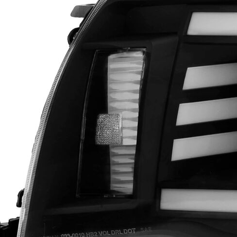 AKKON - Fits 2005-2011 Toyota Tacoma Pickup TRD [LED C-Light Bar] Projector Black Headlights Pair Driver Left+Passenger Right in Saudi Arabia