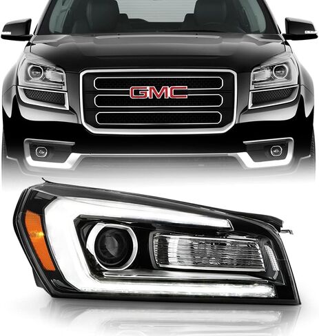 Acanii - لـ [نموذج الهالوجين فقط] 2013-2016 GMC Acadia OE Style LED Tube Projector Side Meadlamp Side in Saudi Arabia
