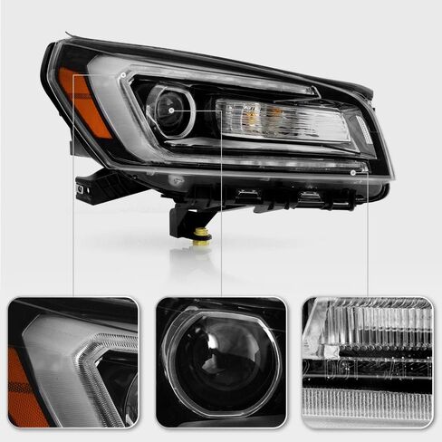 Acanii - لـ [نموذج الهالوجين فقط] 2013-2016 GMC Acadia OE Style LED Tube Projector Side Meadlamp Side in Saudi Arabia