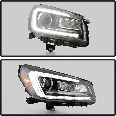 Acanii - لـ [نموذج الهالوجين فقط] 2013-2016 GMC Acadia OE Style LED Tube Projector Side Meadlamp Side in Saudi Arabia