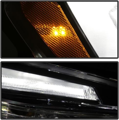 Acanii - لـ [نموذج الهالوجين فقط] 2013-2016 GMC Acadia OE Style LED Tube Projector Side Meadlamp Side in Saudi Arabia