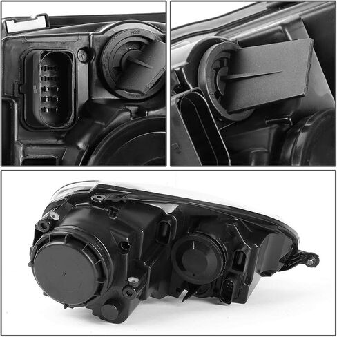 تجميع المصابيح الأمامية للسلالة التلقائية المتوافقة مع 2005-2010 VW Jetta Rabbit و Driver و Side Side Halogen Presection ، VW2503127 VW2502127 ، مساكن أسود in Saudi Arabia