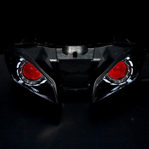 Red Demon White Angel Halo Projector Headlight Assembly For Yamaha YZF R6 2008 2009 2010 2011 2012 2013 2014 in Saudi Arabia