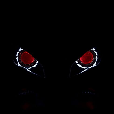 Red Demon White Angel Halo Projector Headlight Assembly For Yamaha YZF R6 2008 2009 2010 2011 2012 2013 2014 in Saudi Arabia