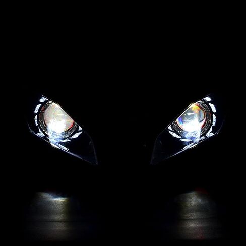 Red Demon White Angel Halo Projector Headlight Assembly For Yamaha YZF R6 2008 2009 2010 2011 2012 2013 2014 in Saudi Arabia
