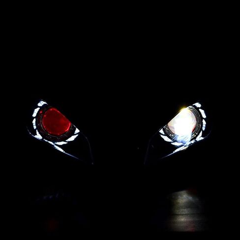 Red Demon White Angel Halo Projector Headlight Assembly For Yamaha YZF R6 2008 2009 2010 2011 2012 2013 2014 in Saudi Arabia