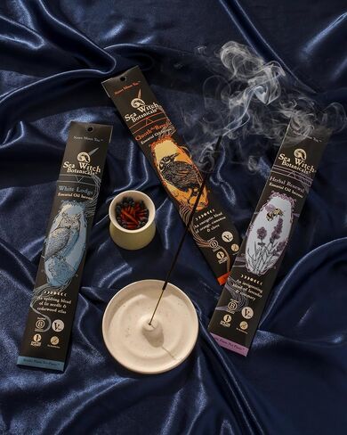 Sea Witch Botanicals Collection Triad Triad Corense | كل من الزيت الأساسي الطبيعي خلط | 3 صناديق من 20 عصي البخور | غير سامة | الطقوس والاسترخاء in Saudi Arabia