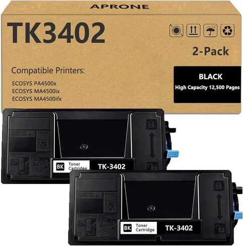 TK3102 TK-3102 Toner Cartridge Compatible for Kyocera TK-3102 1T02MS0US0 for M3040idn M3540idn FS-2100DN FS-2100D Printer (12500 Pages,Black,2-Pack) in Saudi Arabia