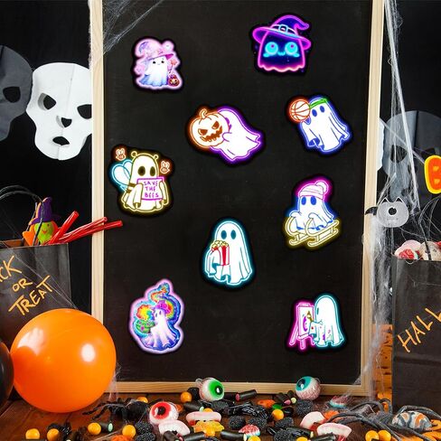 Neon Water Bottle Stickers for Kids Glow in The Dark, 60 PCS Vinyl Waterproof Stickers Pack for Laptop Skateboard Phone Case, Cute Neon Animals Decals for Teens in Kuwait