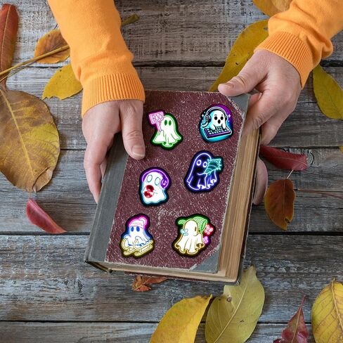 Neon Water Bottle Stickers for Kids Glow in The Dark, 60 PCS Vinyl Waterproof Stickers Pack for Laptop Skateboard Phone Case, Cute Neon Animals Decals for Teens in Kuwait