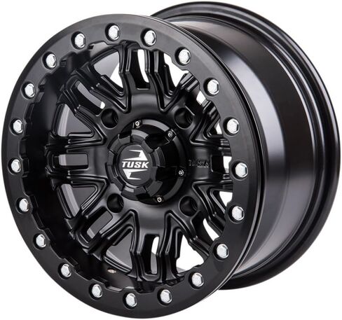 TUSK 4/137 Nebo Beadlock Wheel 14x7 4.0 + 3.0 Matte Black for Kawasaki Teryx 800 2014-2024 in Saudi Arabia