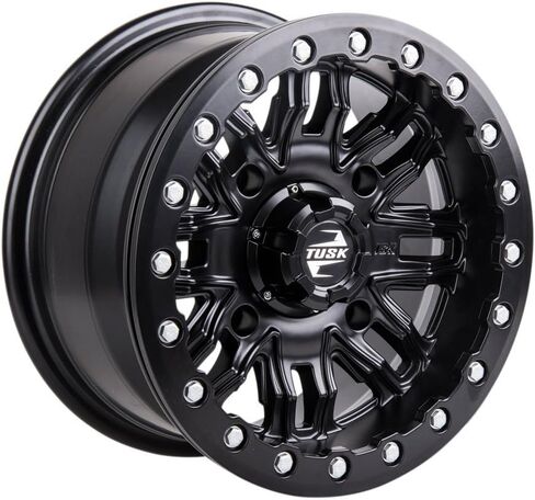 TUSK 4/137 Nebo Beadlock Wheel 14x7 4.0 + 3.0 Matte Black for Kawasaki Teryx 800 2014-2024 in Saudi Arabia