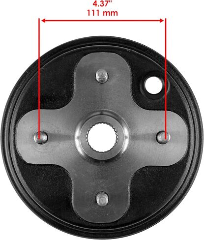 Caltric Front Wheel Brake Hub متوافق مع Yamaha ATV Big Bear 350 4WD YFM350FW 1989-1998 / KODIAK 400 4WD YFM400FW 1993-1998 in Saudi Arabia