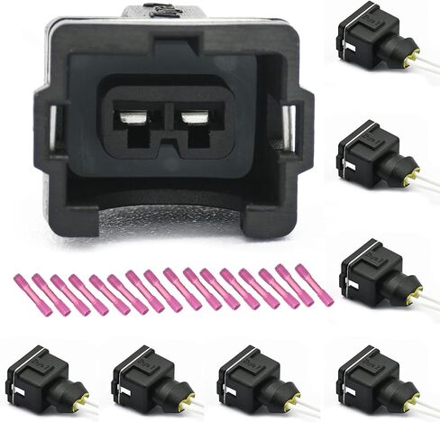 8 Pcs Fuel Injector Connector Wiring Harness Pigtail Plug Wire Fit for Ford 4.6L 5.0L 5.4L 5.8L - E150, E250, E350, F150, F250, F350, Mustang Replace 0280150943 in Saudi Arabia