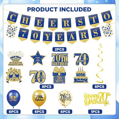 زخارف عيد ميلاد الذهب الأزرق 90 لرجال الذهب الأزرق 90 لافتة عيد ميلاد شنقا دوامات البحرية الذهب الأزرق الذهب 90 البالونات عيد ميلاد 90 كعكة عيد ميلاد للرجال in Kuwait