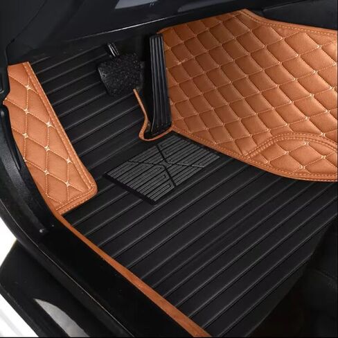 Custom Making Car Floor Mats Compatible with Audi BMW Mercedes-Benz Toyota Lexus Honda Infiniti Nissan Hyundai Kia All Models 2000-2025 (Pink and Black Combination) in Saudi Arabia