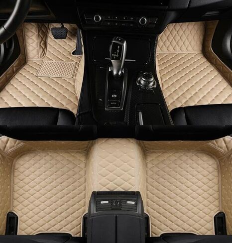 Custom Making Car Floor Mats Compatible with Audi BMW Mercedes-Benz Toyota Lexus Honda Infiniti Nissan Hyundai Kia All Models 2000-2025 (Pink and Black Combination) in Saudi Arabia