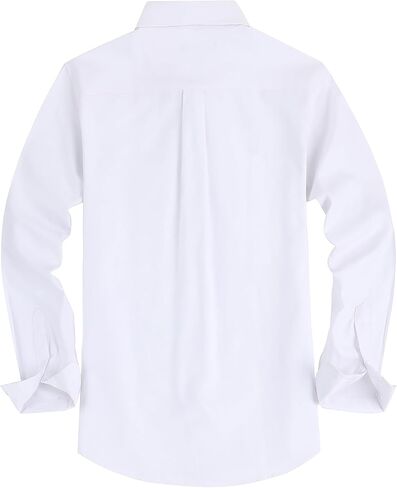 قميص الأكمام الطويلة من أكسفورد للرجال ، والأعمال غير الرسمية مع جيب الصدر ، وخالي من التجاعيد ، S-6XL و Multi-Color in Kuwait